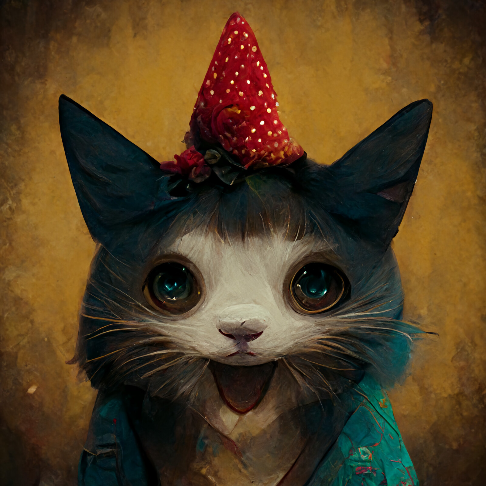 Cat with Party Hat #26 | Kara