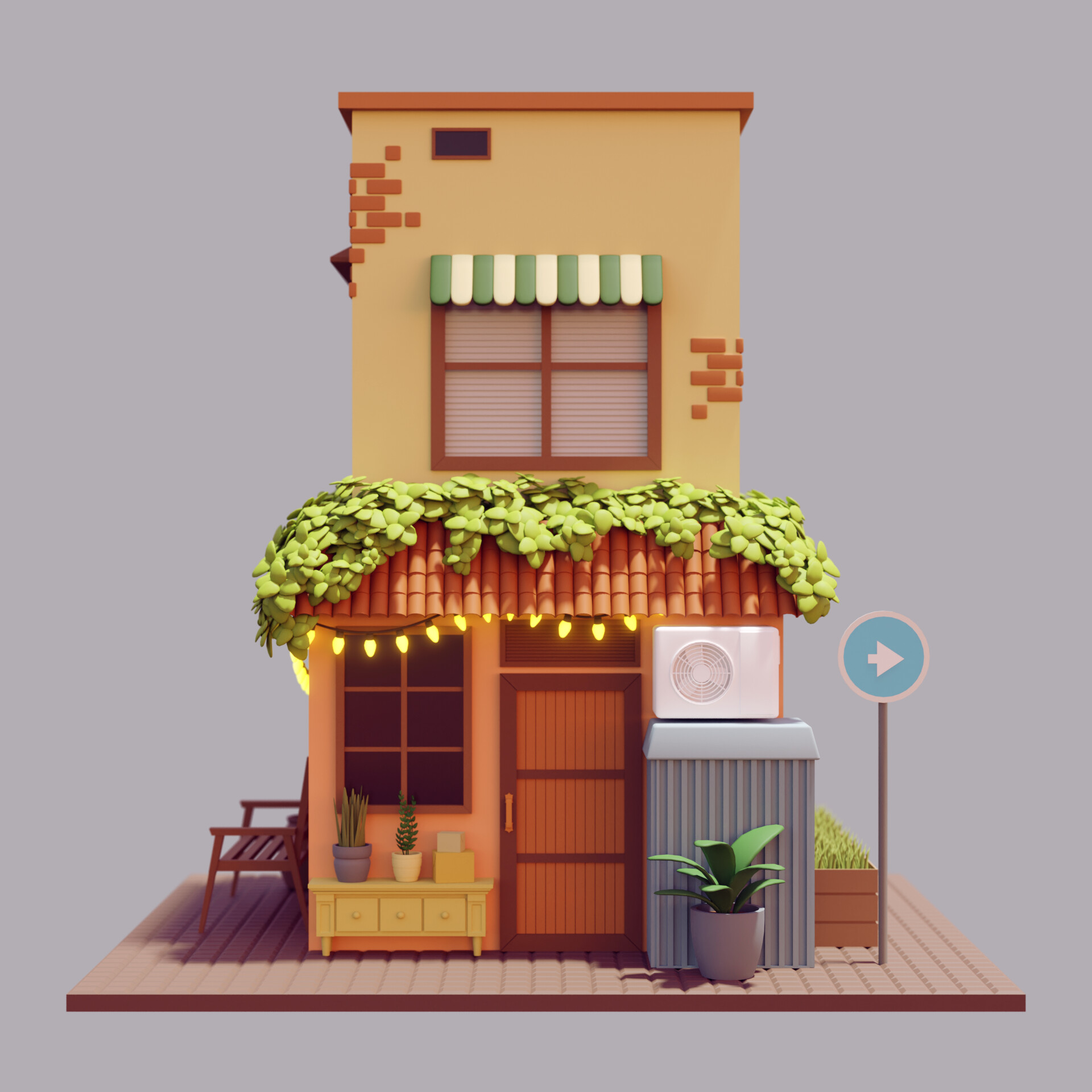 ArtStation - 3D Cartoon House