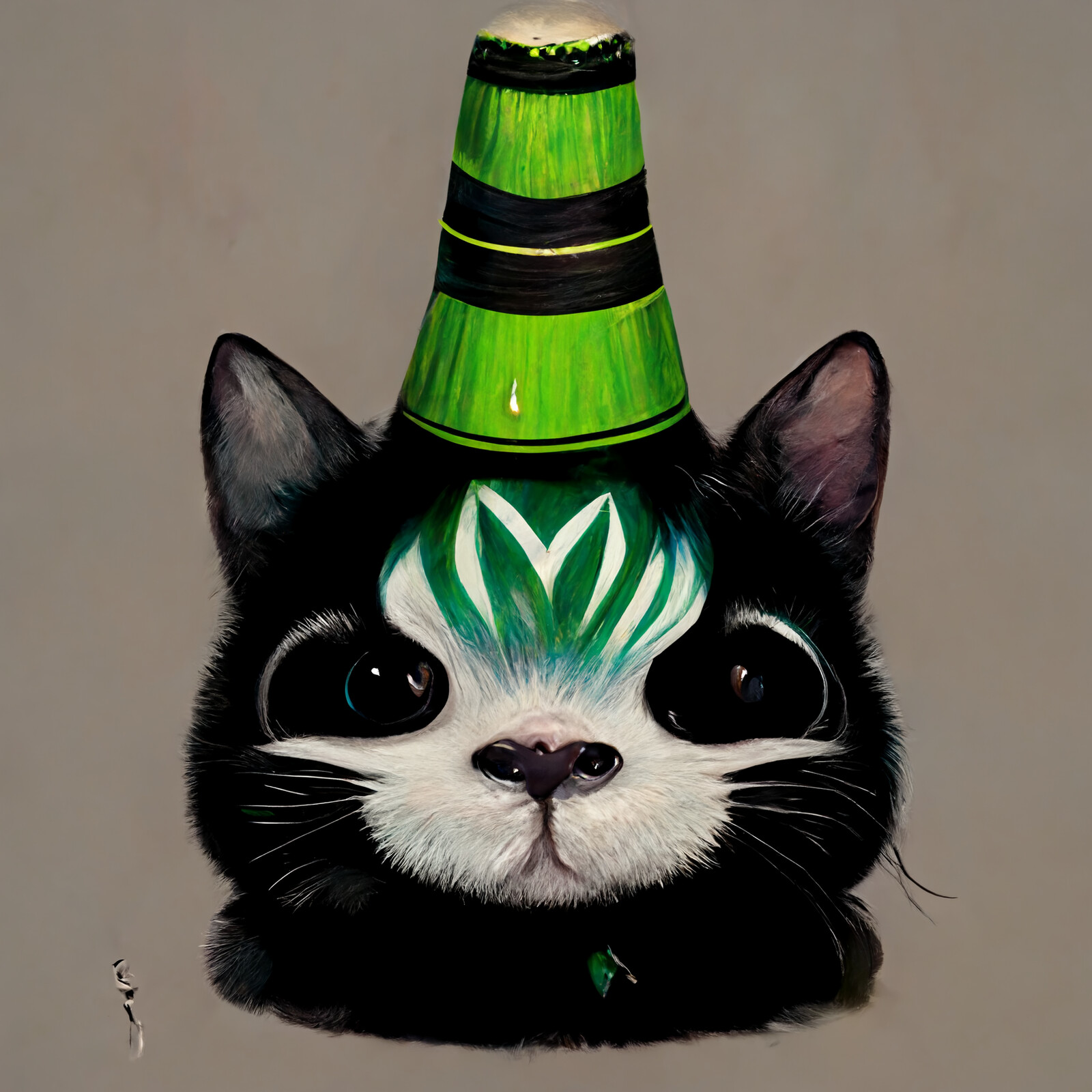 Cat with Party Hat #42 | Hampton