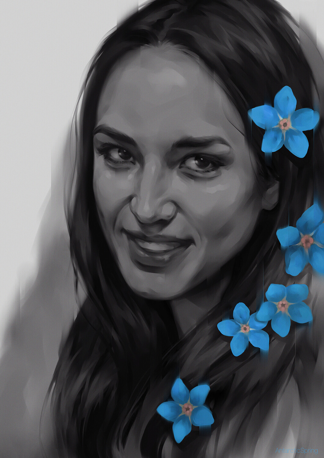 Artstation forget me nots flowers