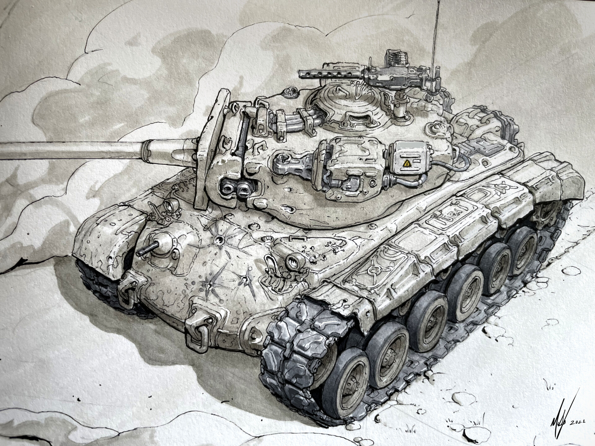 ArtStation - How to Draw a Tank 2