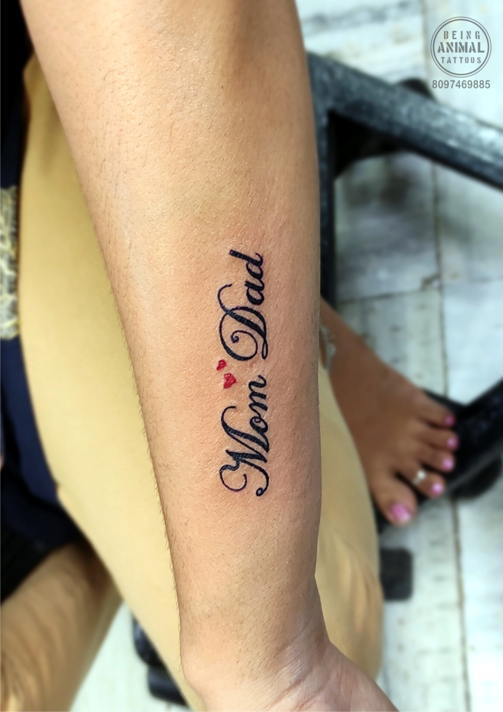 Mom Dad ❤️ ————————- Book your appointment 9168498381 ———————————————————-  Artist @the_tattoo_art_ ——————————————————— #mom #dad… | Instagram