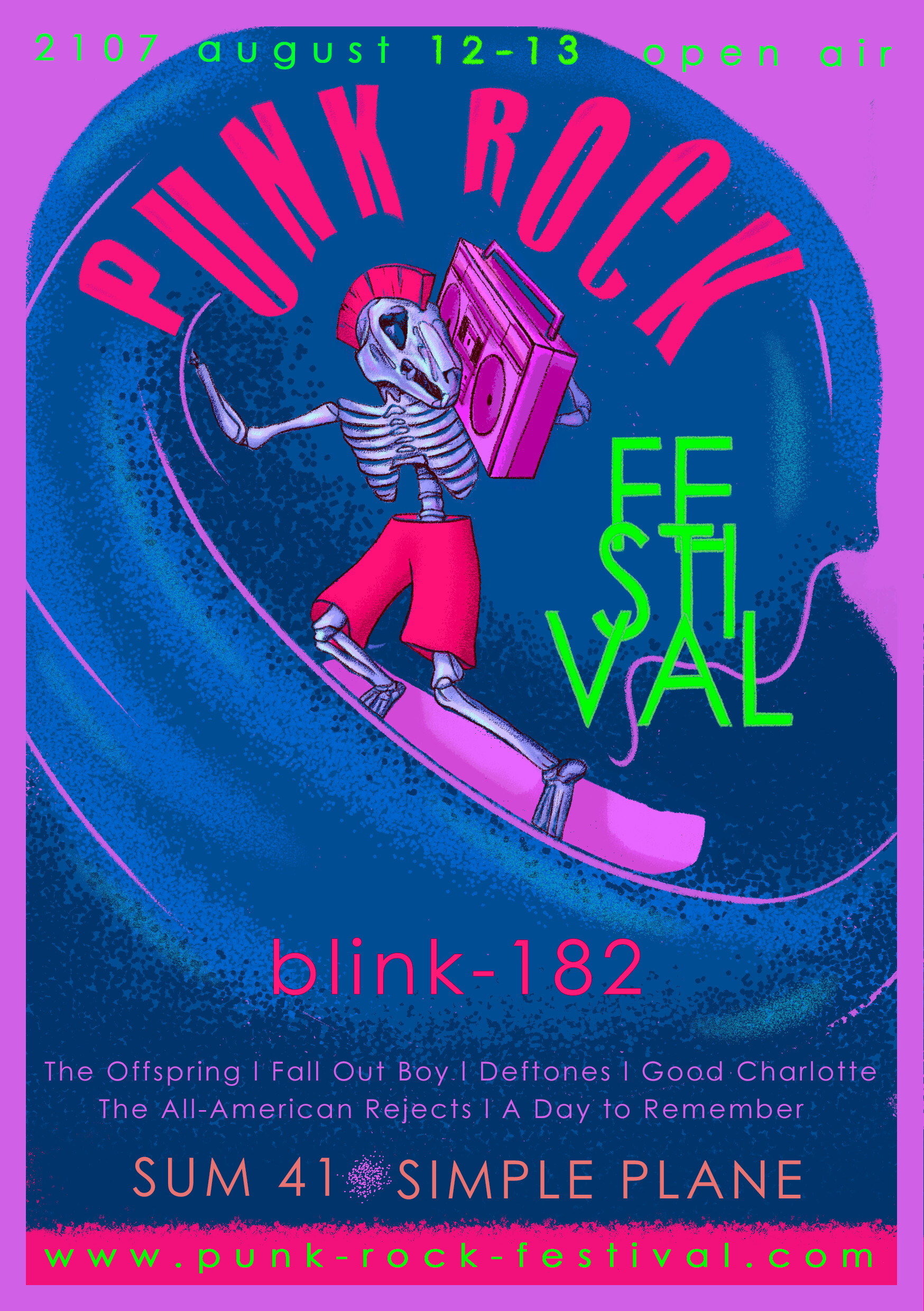 ArtStation Punk rock festival flyer