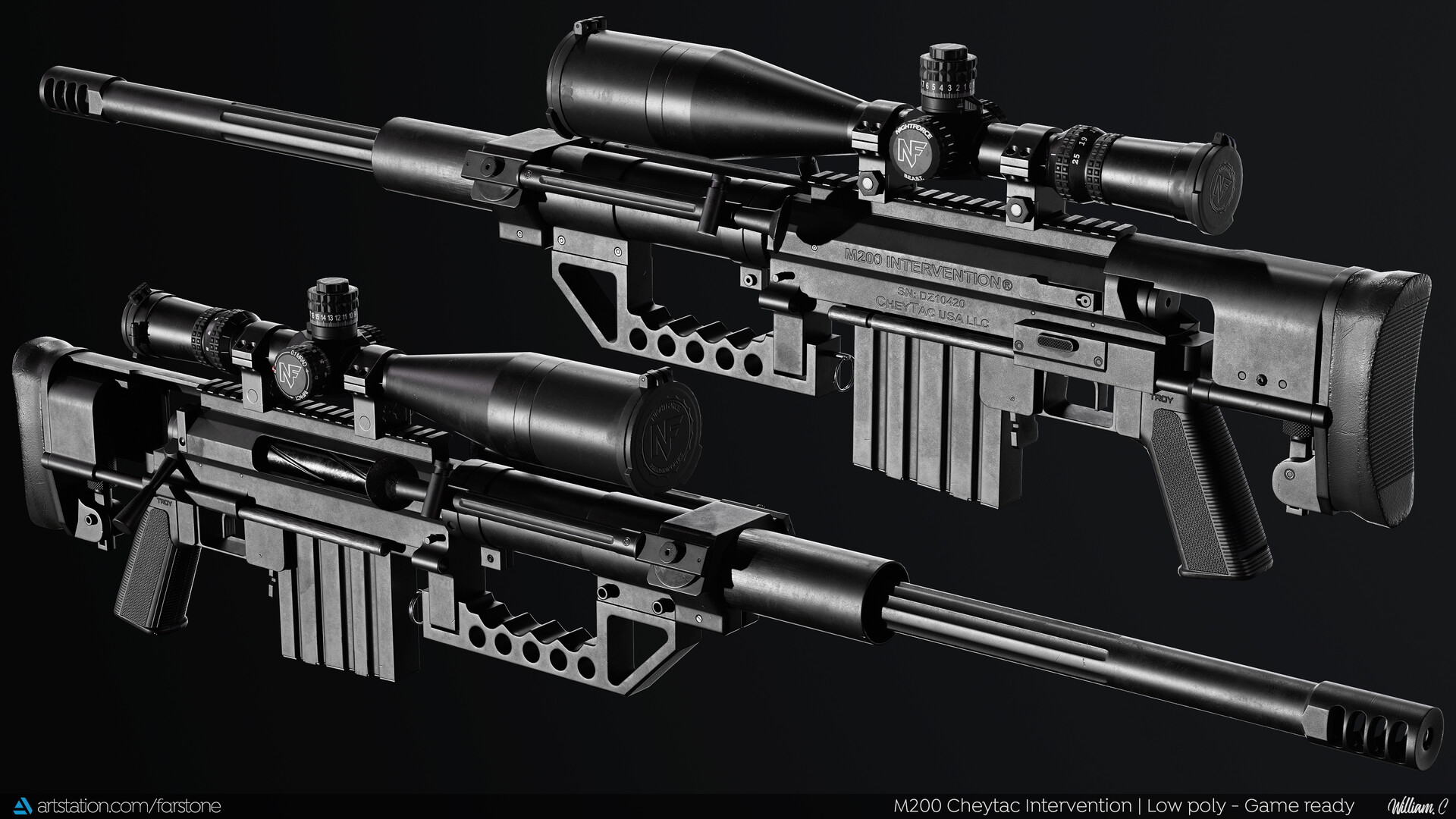 William Chamli - 3D Artist - M200 Cheytac Intervention (Game Ready ...