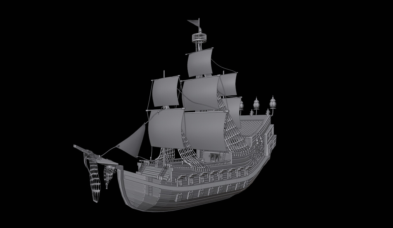 Vertical CGI - Pirate Ship Model