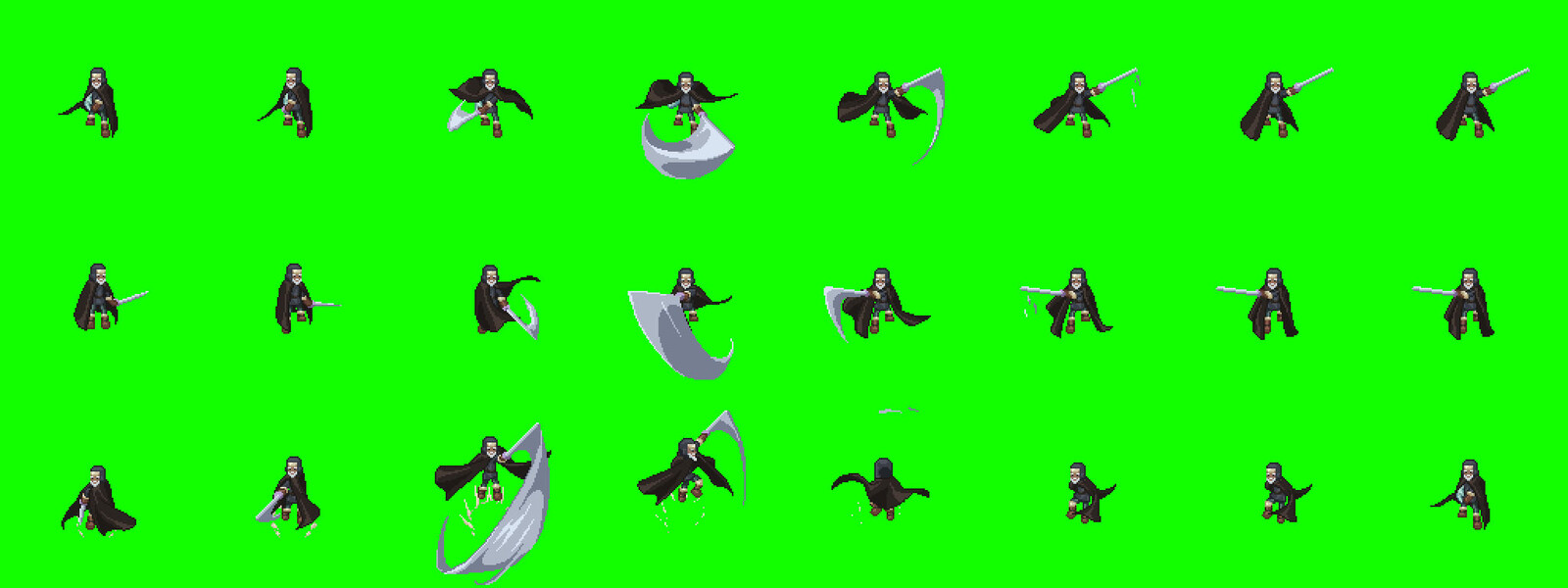 Player Attack Down sprite sheet