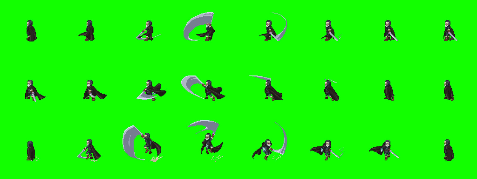Player Attack Left sprite sheet