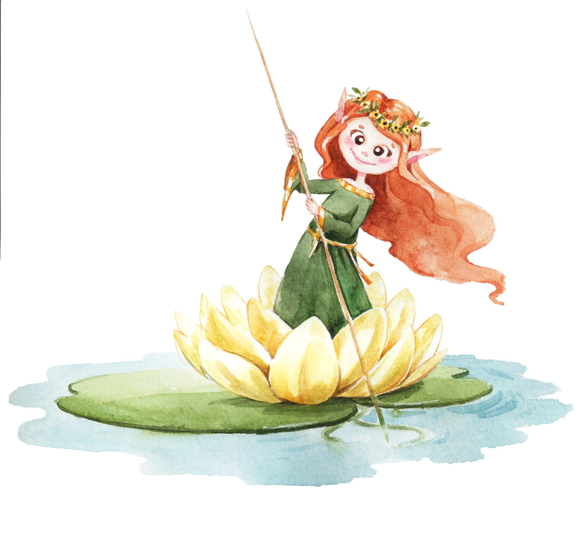 ArtStation Fairy on lotus