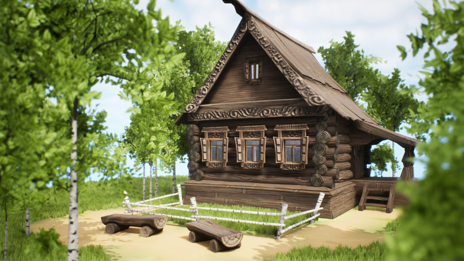Log House and Environment