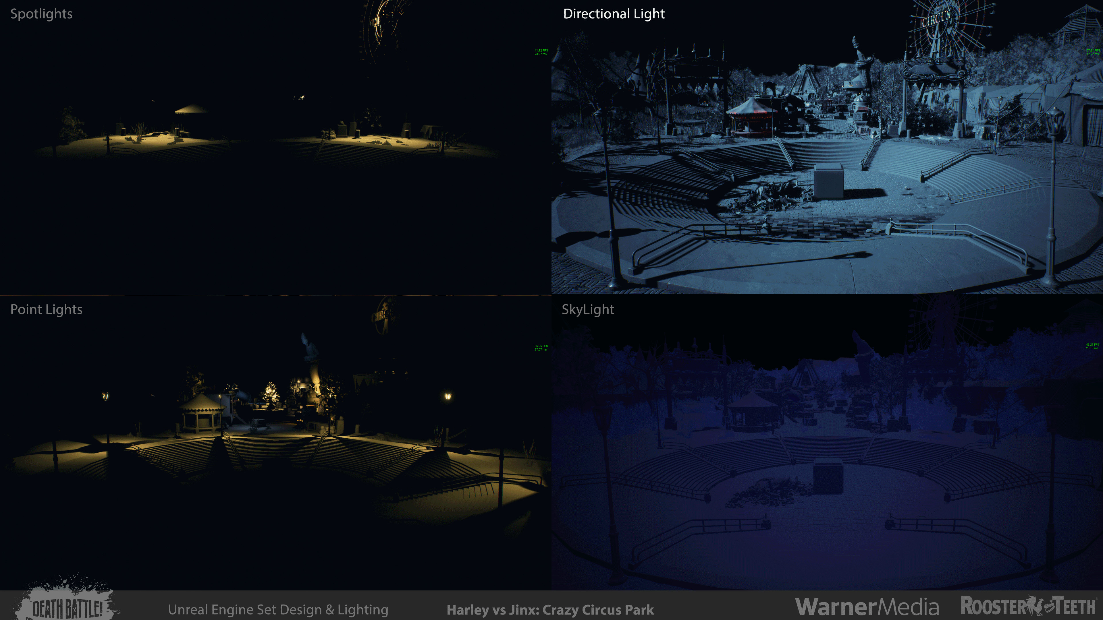 Main environment light placements