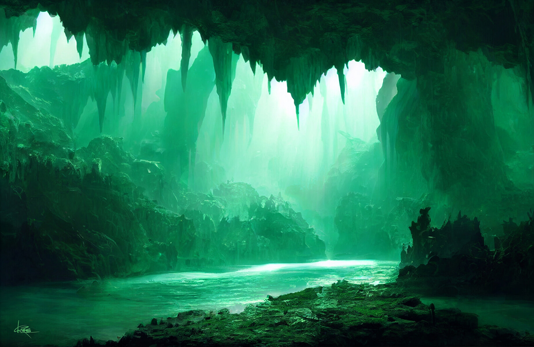 ArtStation Emerald Cave