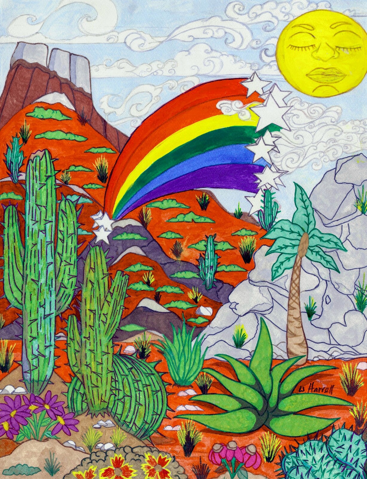 “ Rainbow in The Desert “