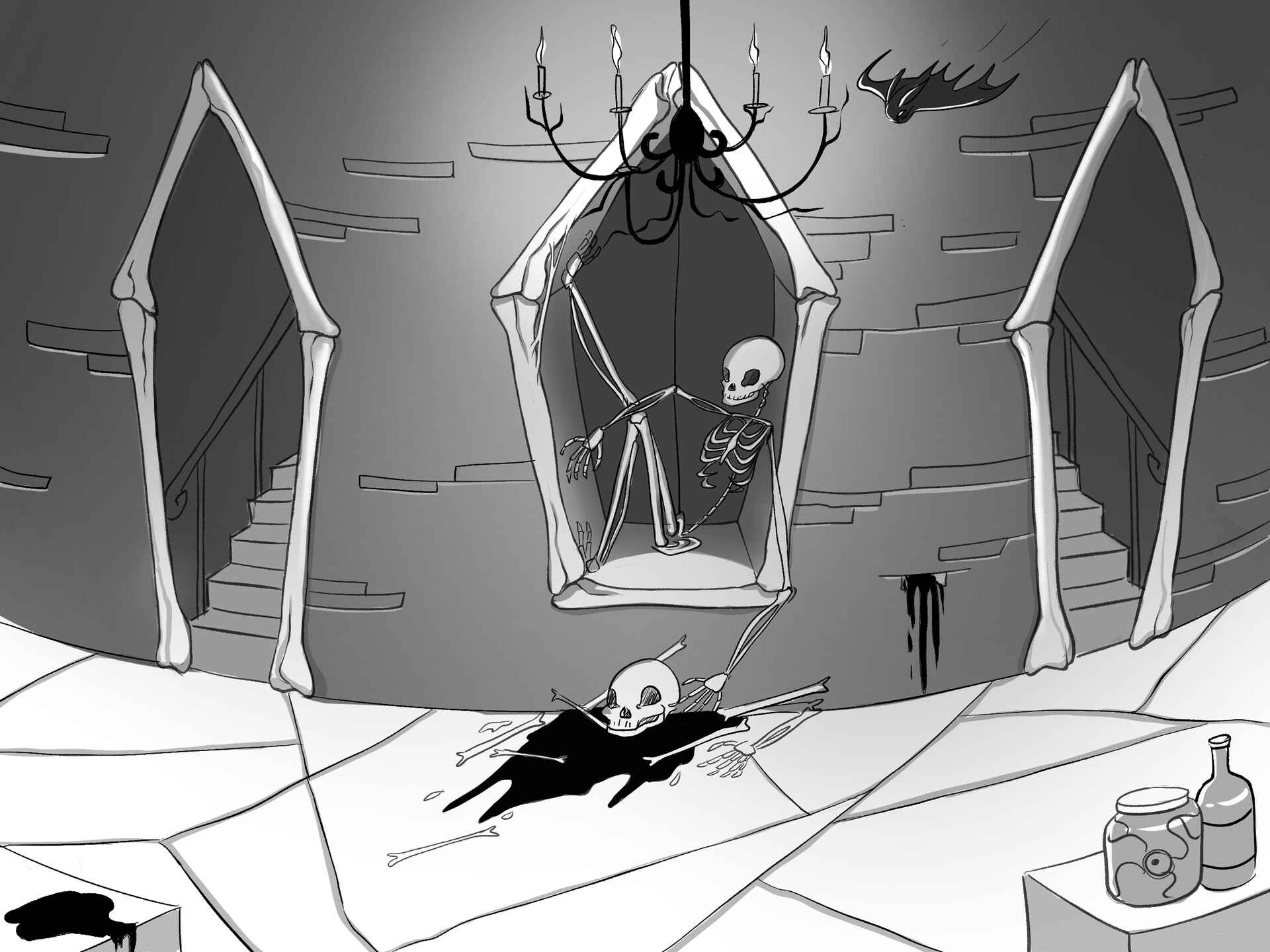 ArtStation Haunted house concept