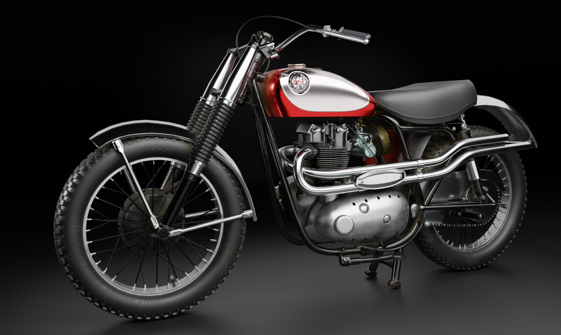 ArtStation 1962 BSA A10 Rocket Gold Star Scrambler