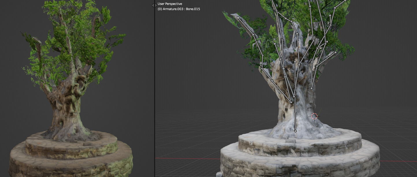 delighting, adding foliage and bones