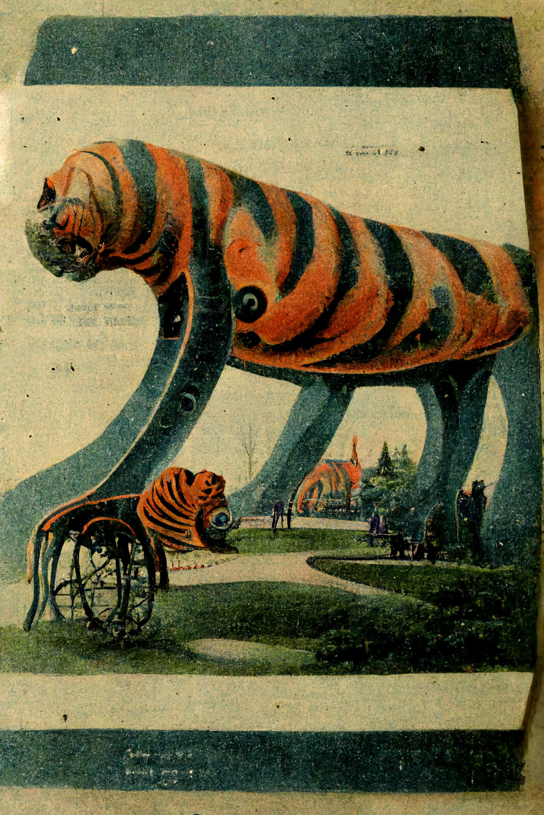 Disabled Animals On Vintage Postcards #19 | The Second Tiger