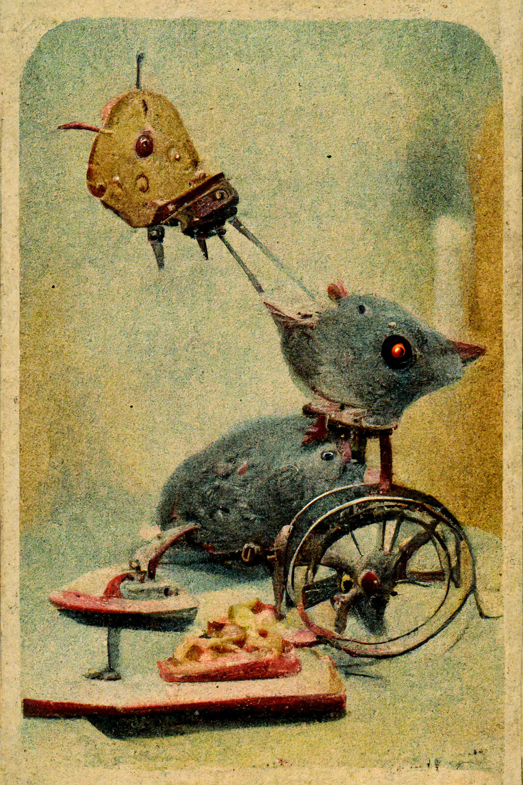 Disabled Animals On Vintage Postcards #30 | The Third Mouse