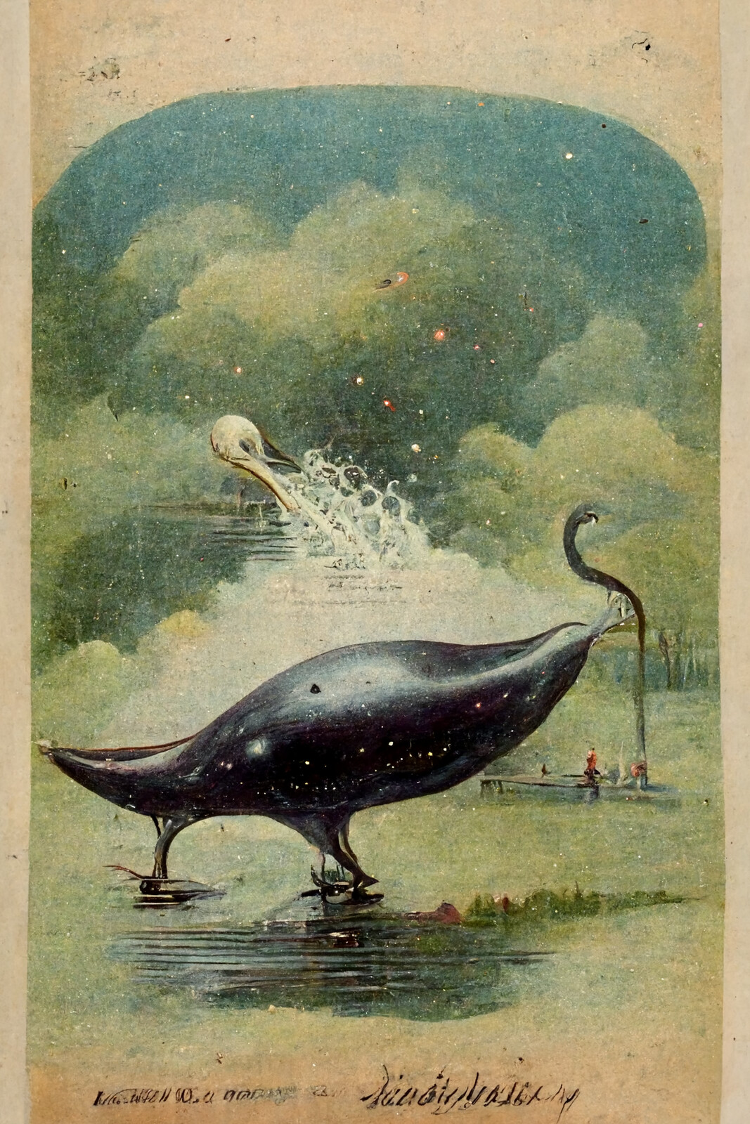 Disabled Animals On Vintage Postcards #39 | The Whale