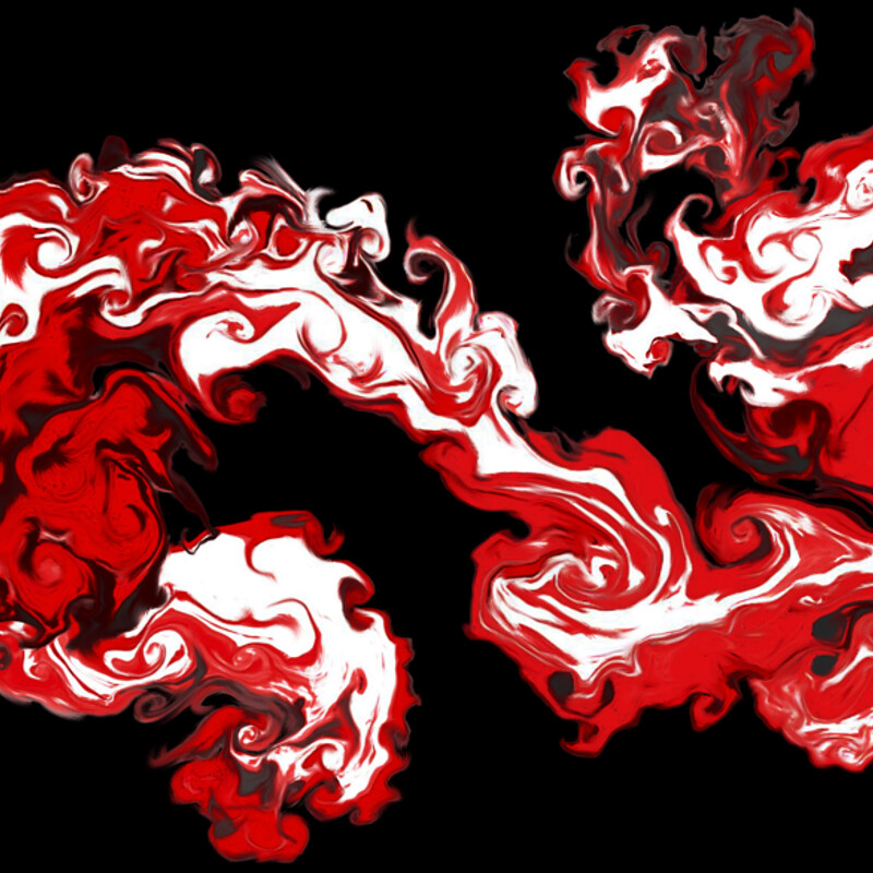 Red Black and White fluid abstract collection