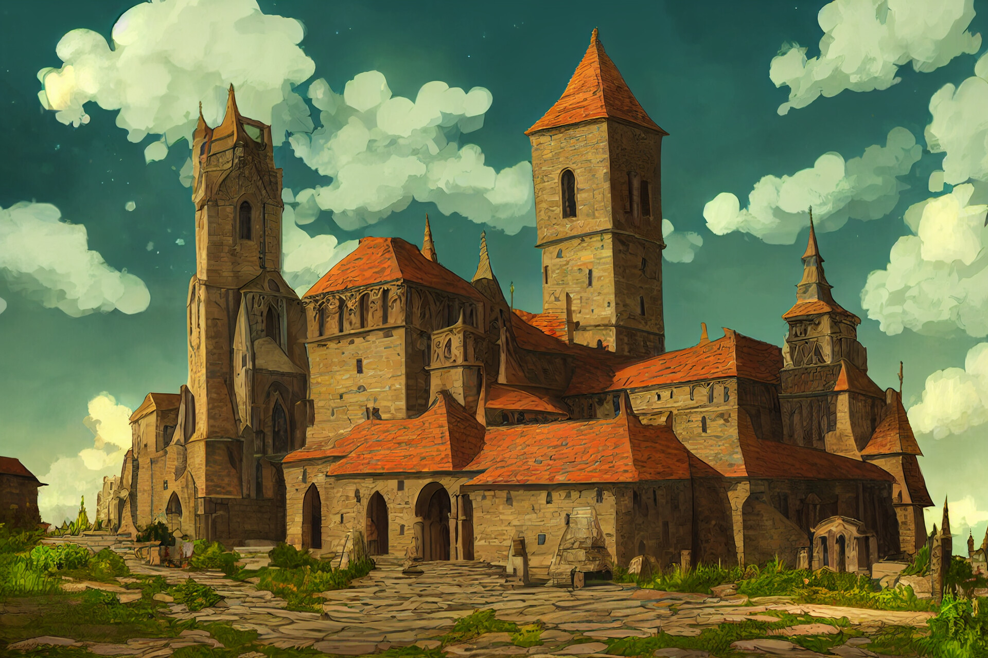 Artstation medieval library