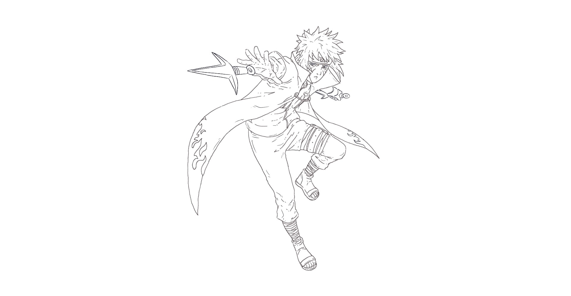 Namikaze Minato é conhecido como Yellow Flash Coloring Pages