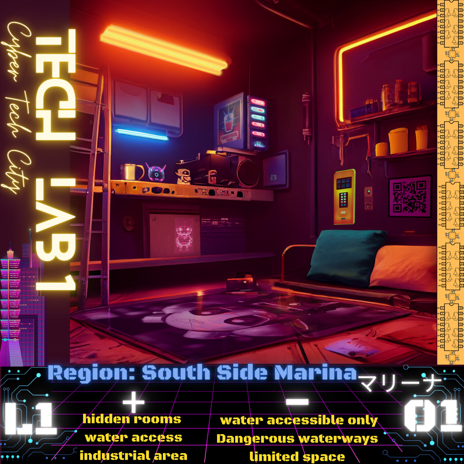 Cyberpunk gaming cards