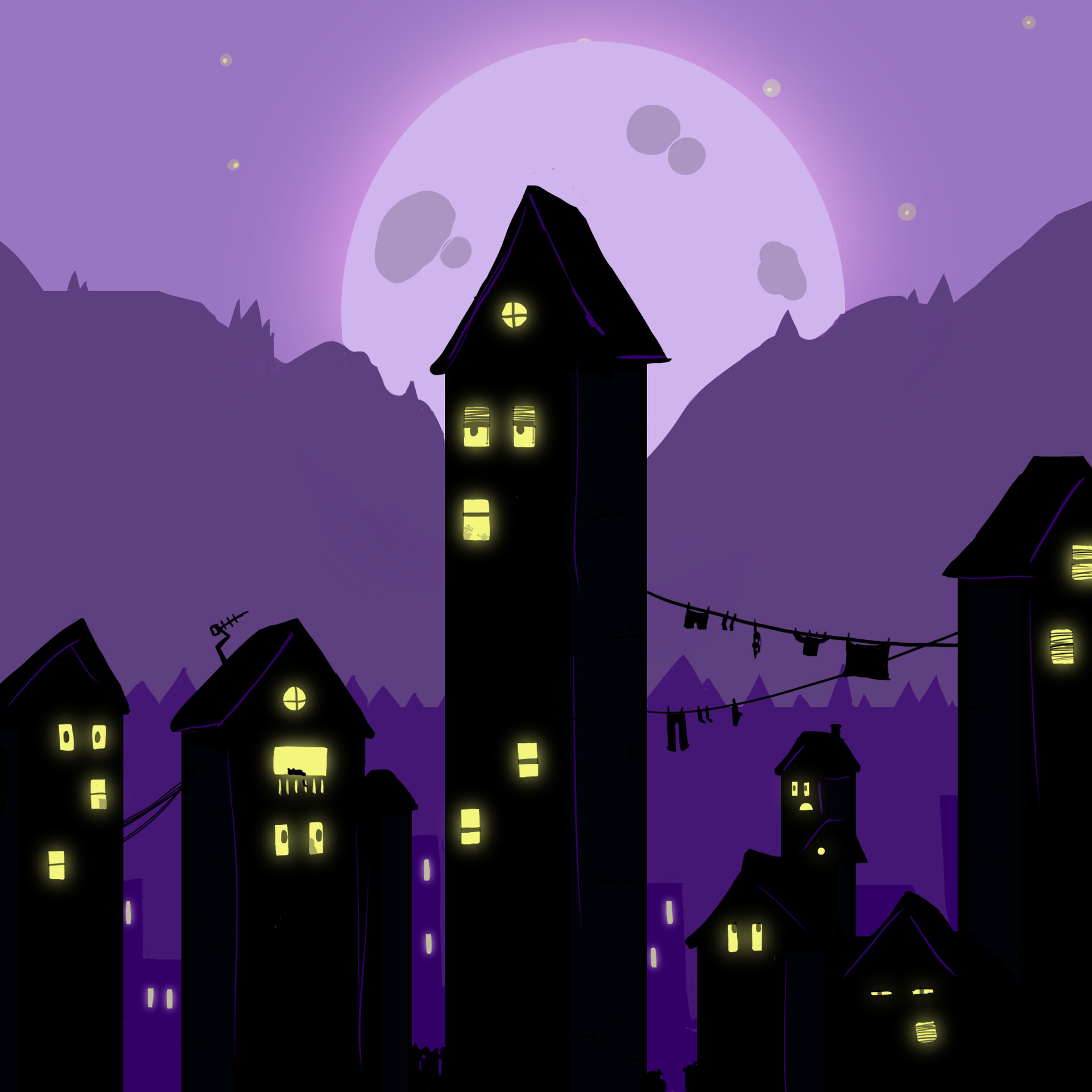 Artstation night town
