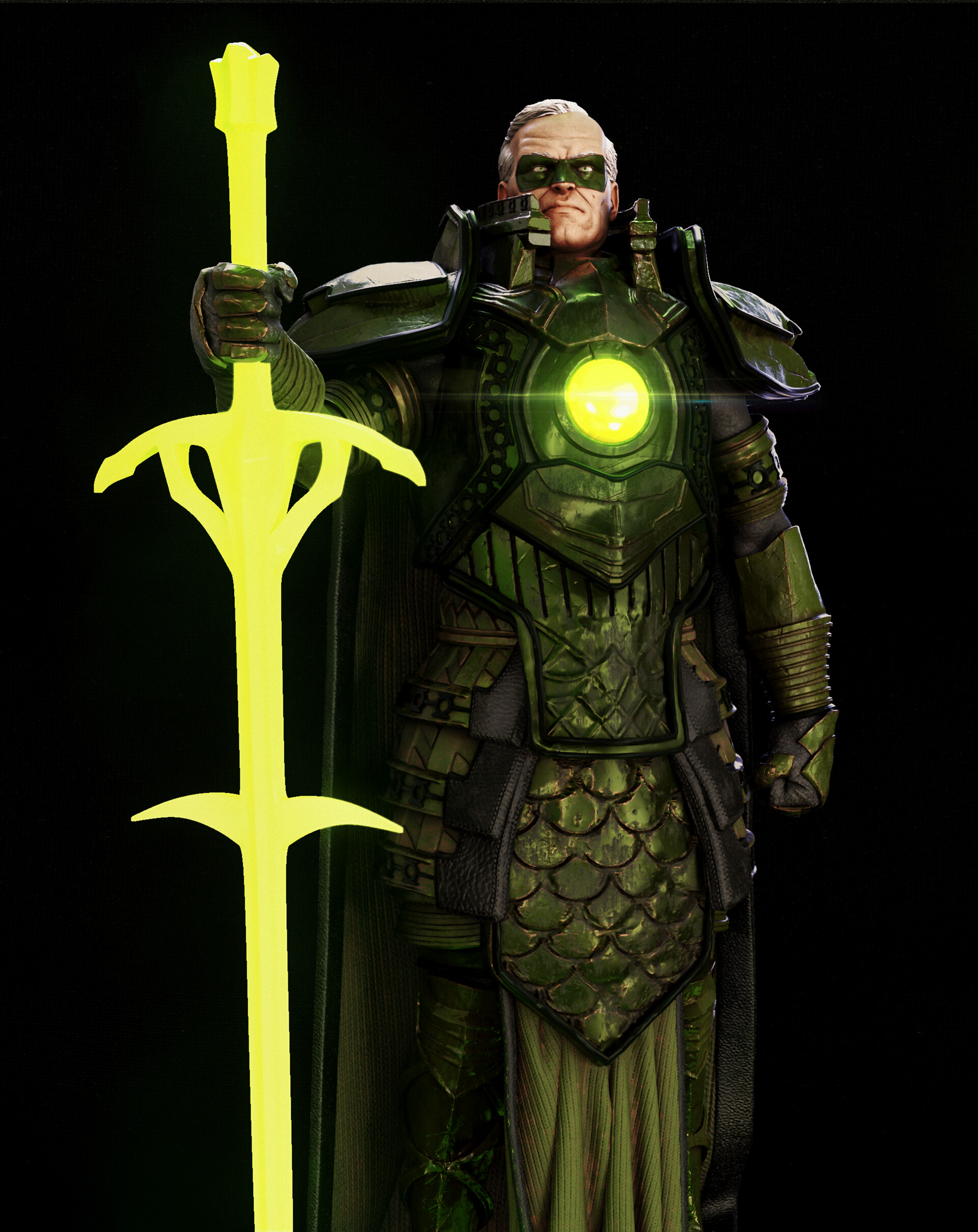 ArtStation Kingdom Come Green Lantern FanArt Statue artstation-kingdom-come-green-lantern-fanart-statue