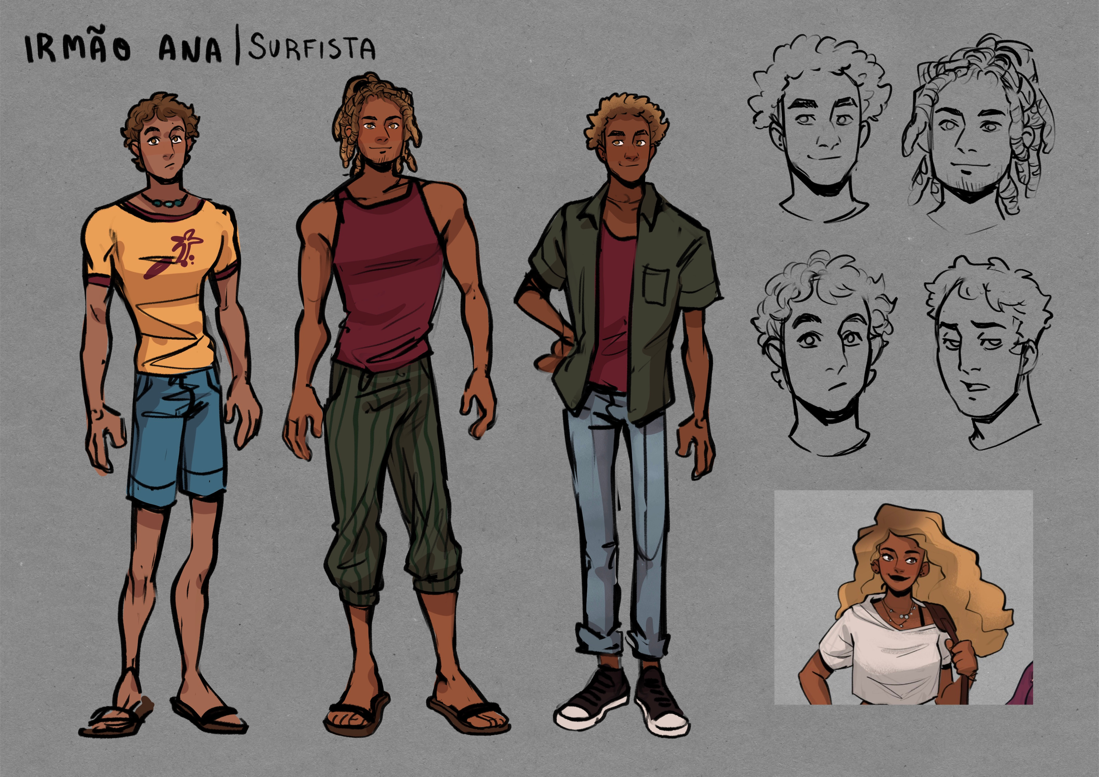 Ana’s brother exploration, a surfer and pretty chill dude.