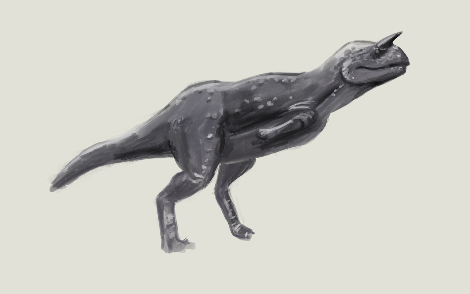 Carno I painted separately on my ipad when the electricity was out. I later dropped it into the painting and worked it into the scene.