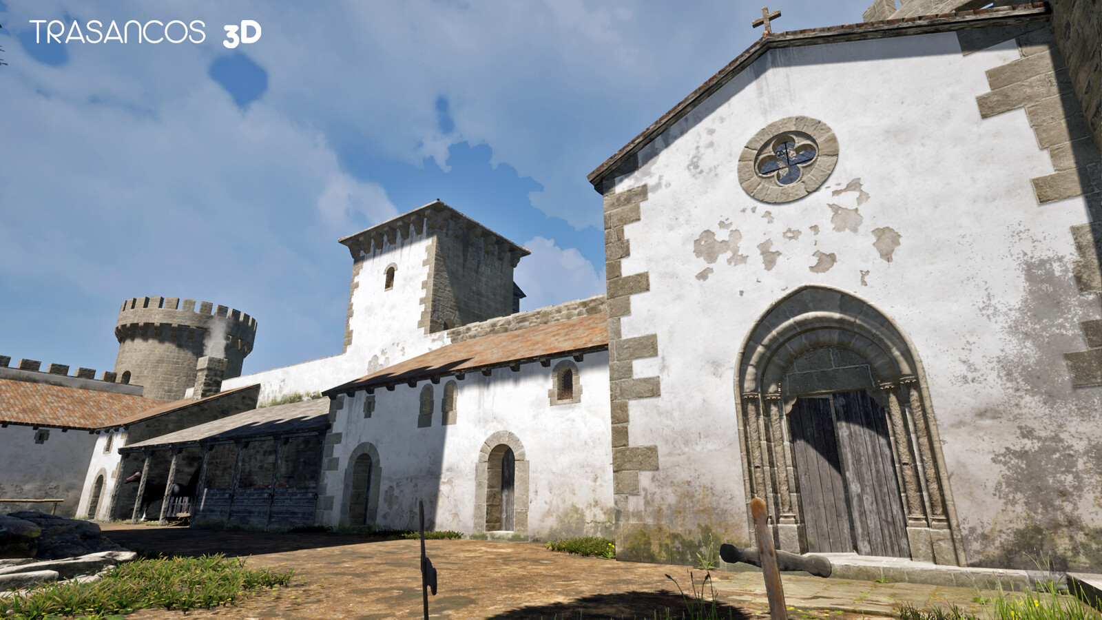 Rocha Forte castle. Final rendering view of the Chapel of Saint Eufemia.