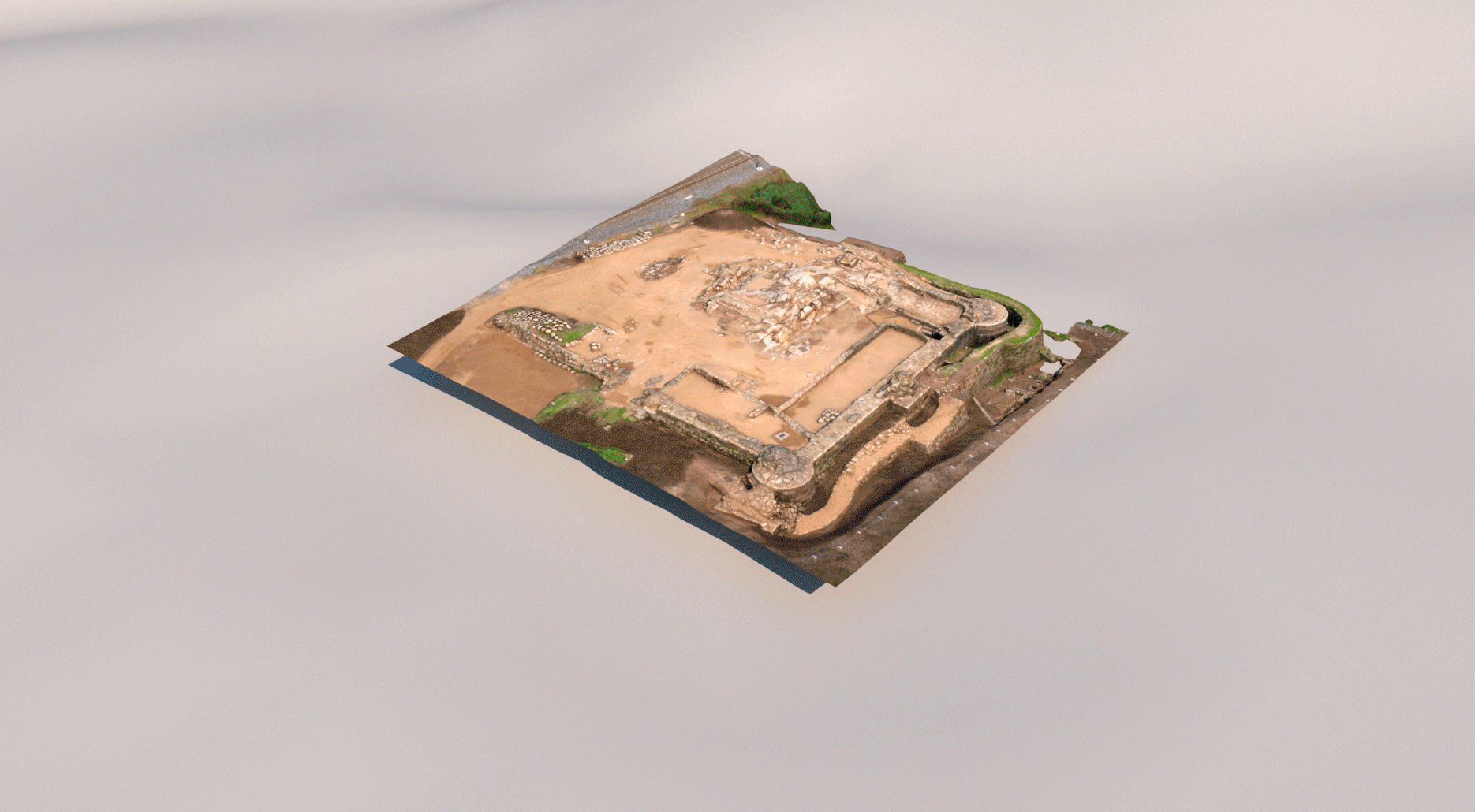 Rocha Forte castle. Reconstruction process from photogrammetry of the archaeological site.