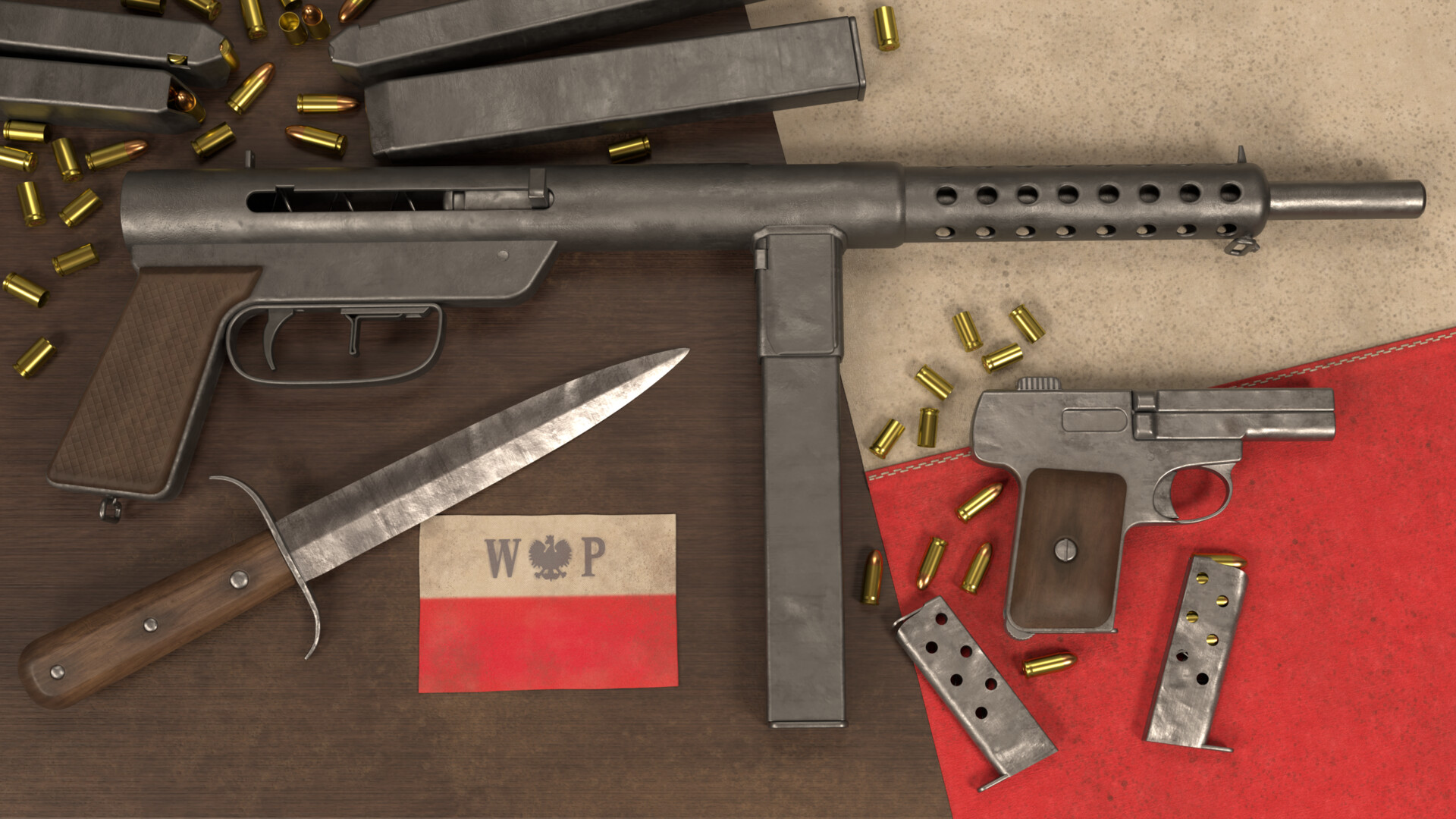 Jan Andreas - Sitek SMG & Strapoc blow forward pistol