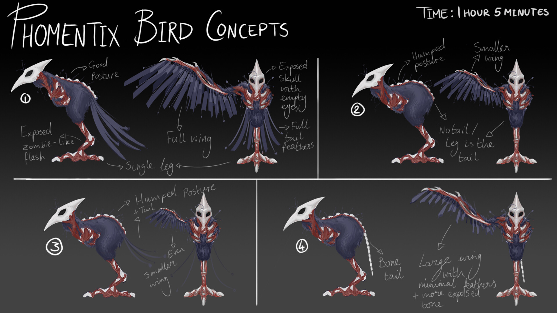 Jay Dixon (Phomentix) Undead Bird Concept Paints