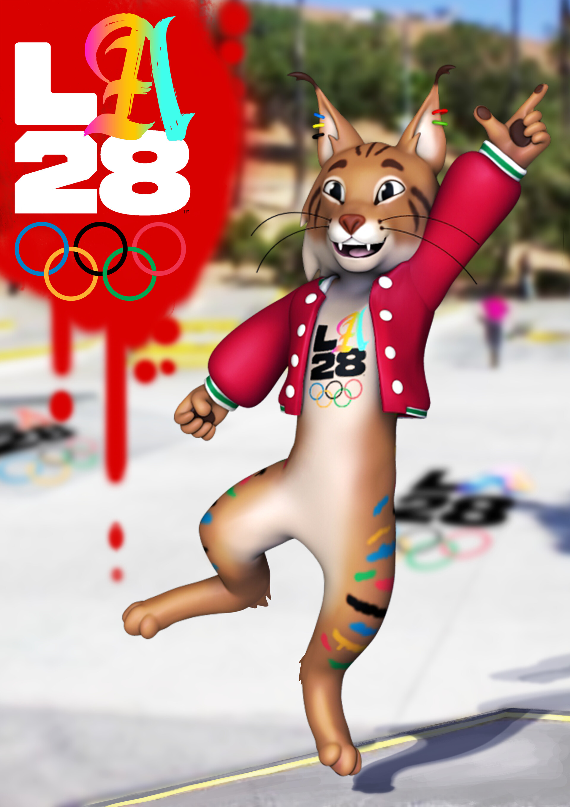 ArtStation Olympic mascot LA28