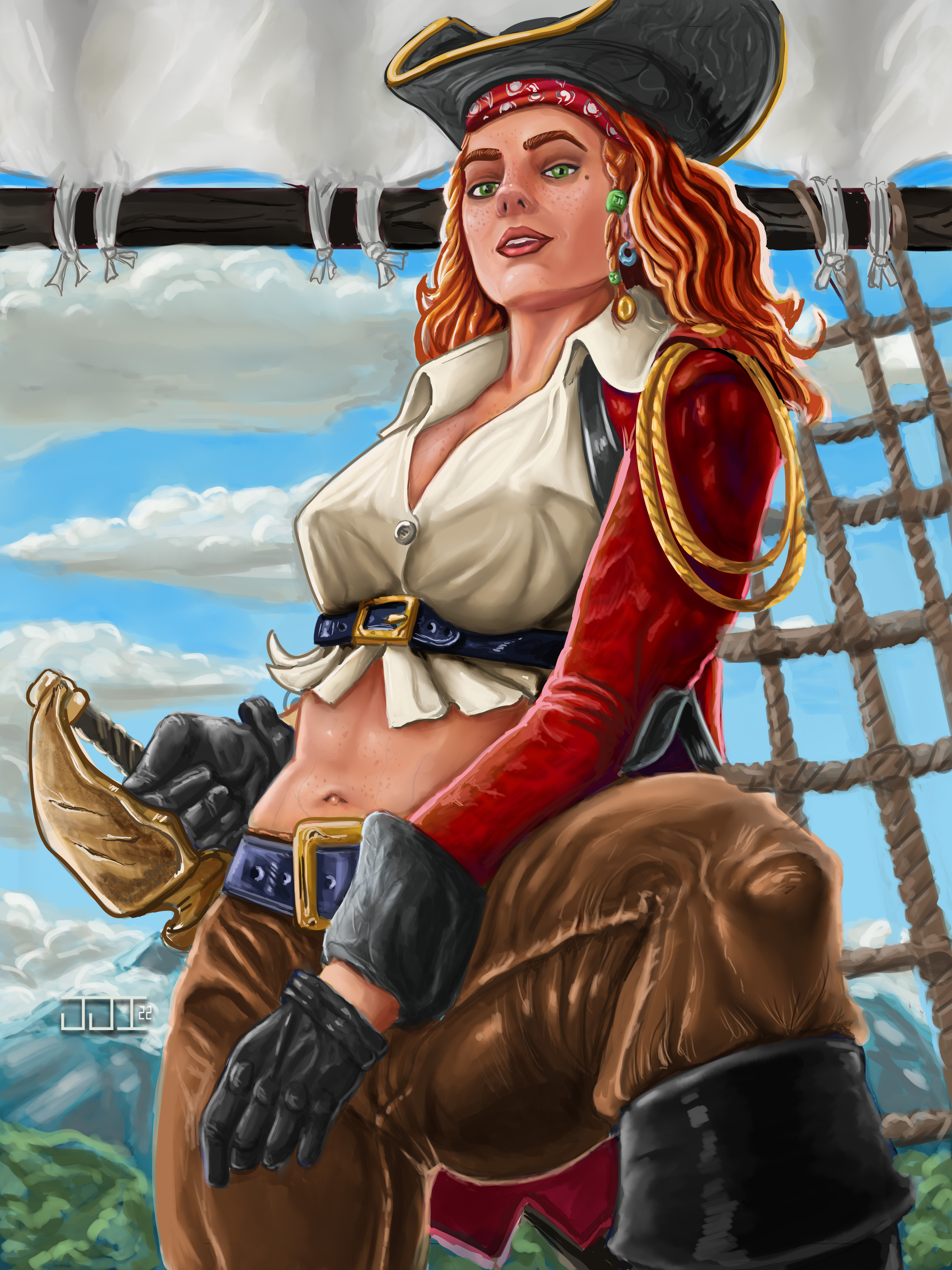 ArtStation - Female Pirate Captain