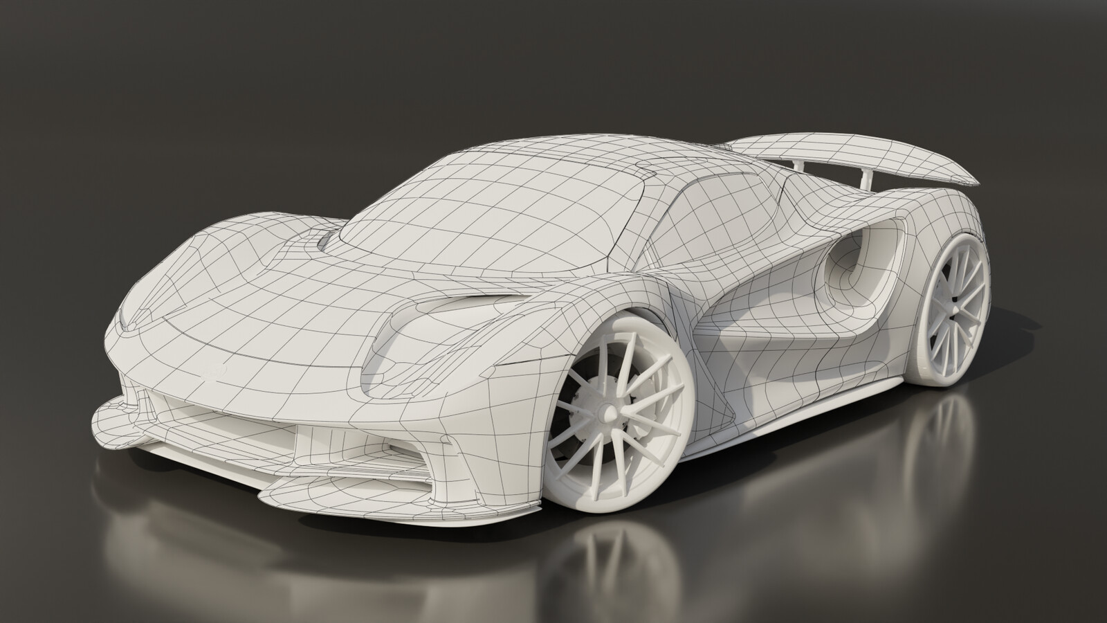 Wireframe front view