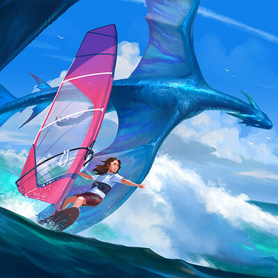 Sandara tang windsurfing big