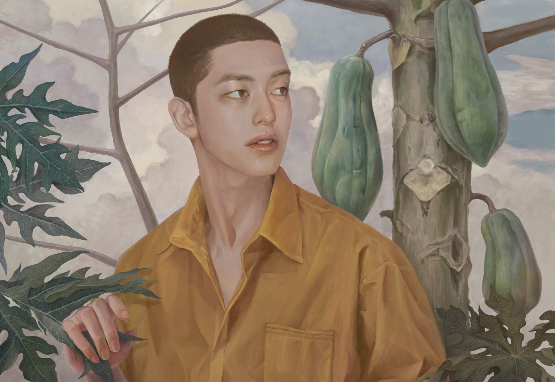 ArtStation papaya tree