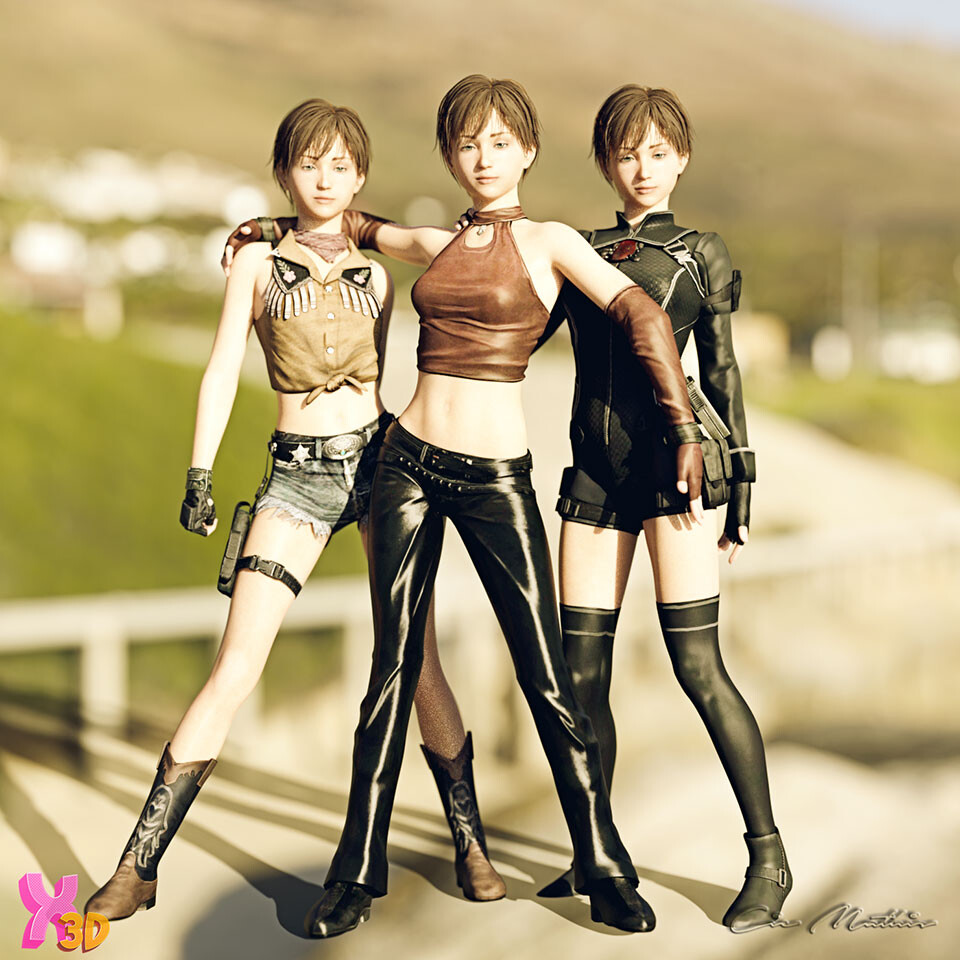 ArtStation - Rebecca Chambers 3 Outfits for G8F/G8.1F by Muwawya