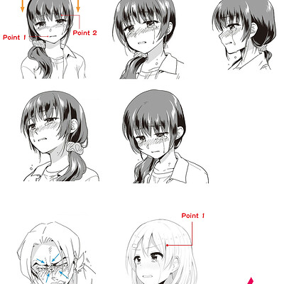 Learn to draw an embarrassing faced anime drawing in a few