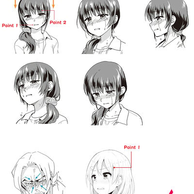 ArtStation - Different ways to draw anime womens' noses