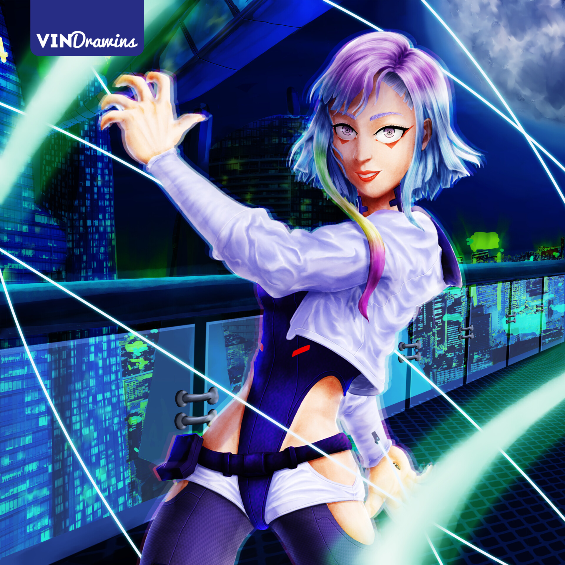 Vinayak Thube - Lucyna &ldquo;Lucy&rdquo; Kushinada Fanart - Cyberpunk Edgerunners
