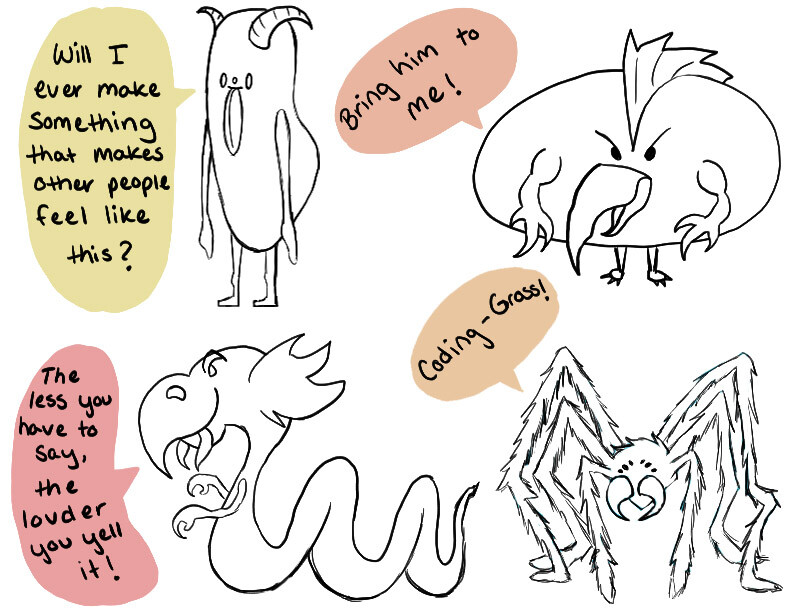 “Monsters 1” Blind Draw Character Study- 2021