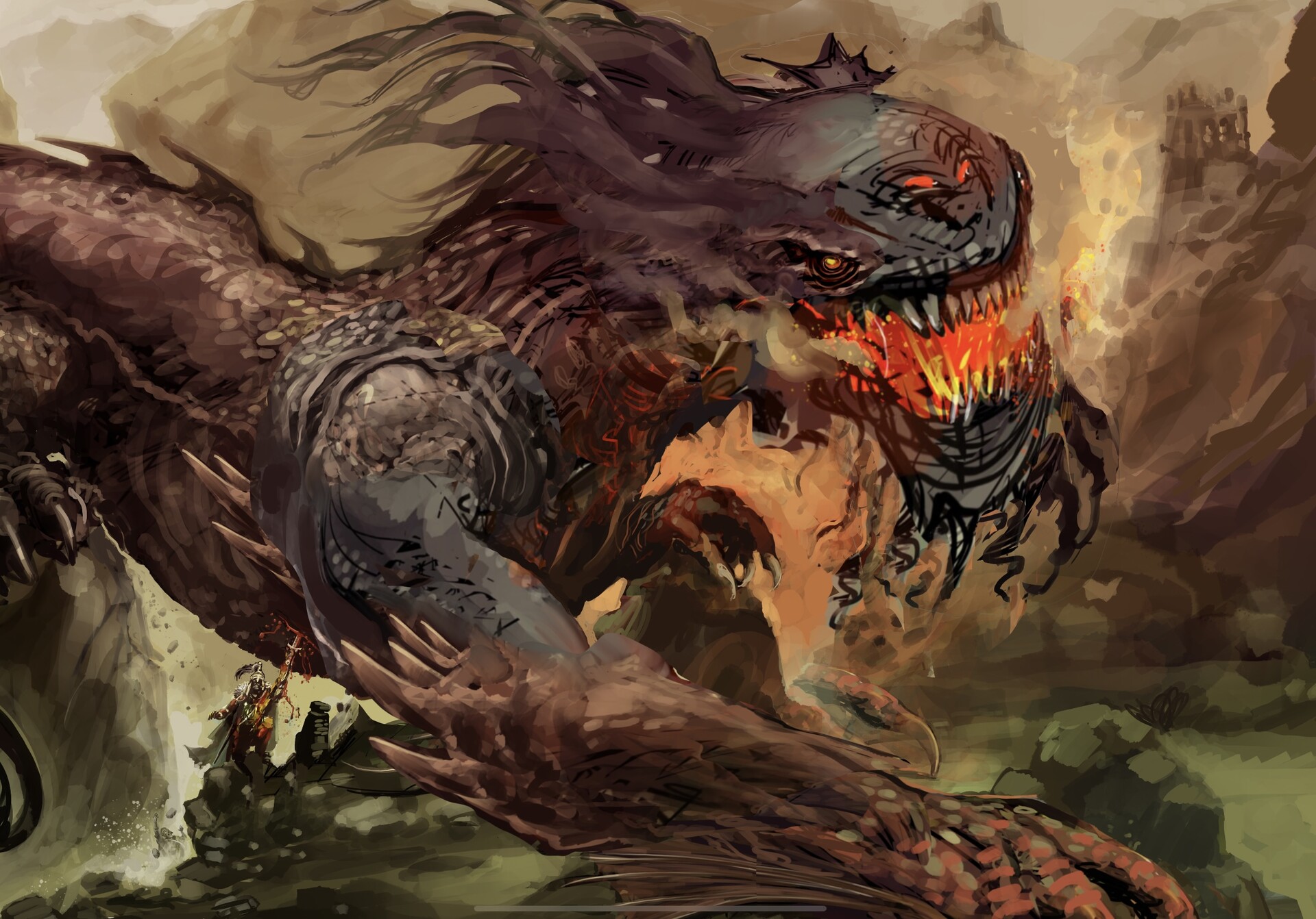 ArtStation - Glaurung the gold-worm