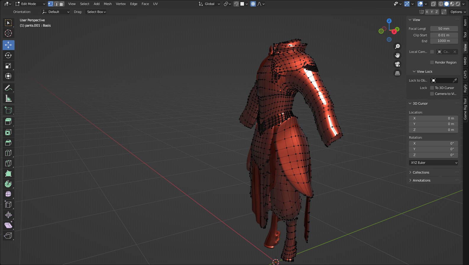 How the mesh looks, The focus was on keeping the poly count down but not sacrificing deformations. 