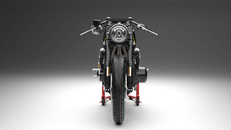 the Stock 3D model that we started with: CB750