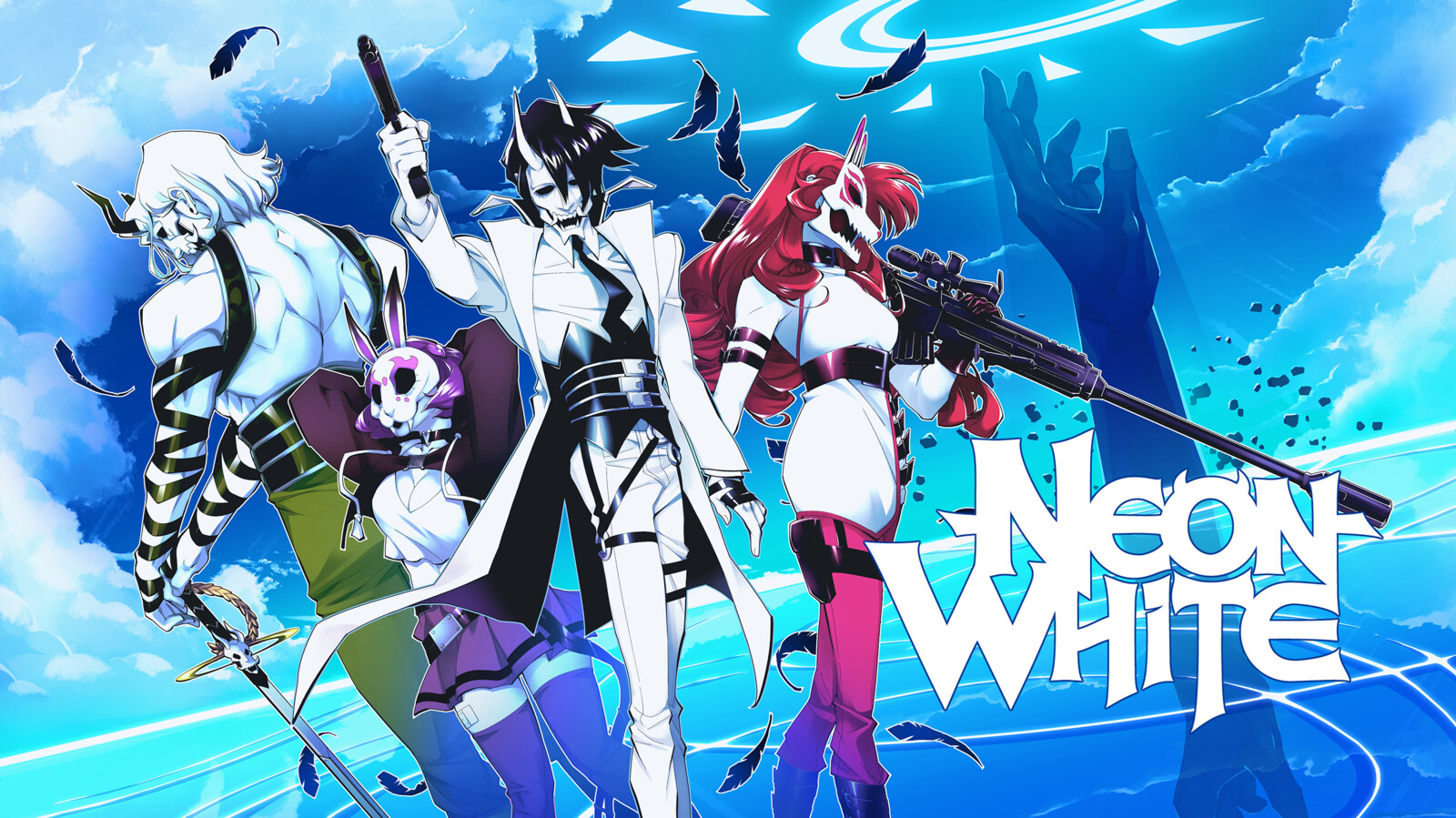 The finished keyart! We worked through a ton of fun varieties of concepts for this.  The final result has a bunch of layers involved so the characters could slide around for the announcement video.
