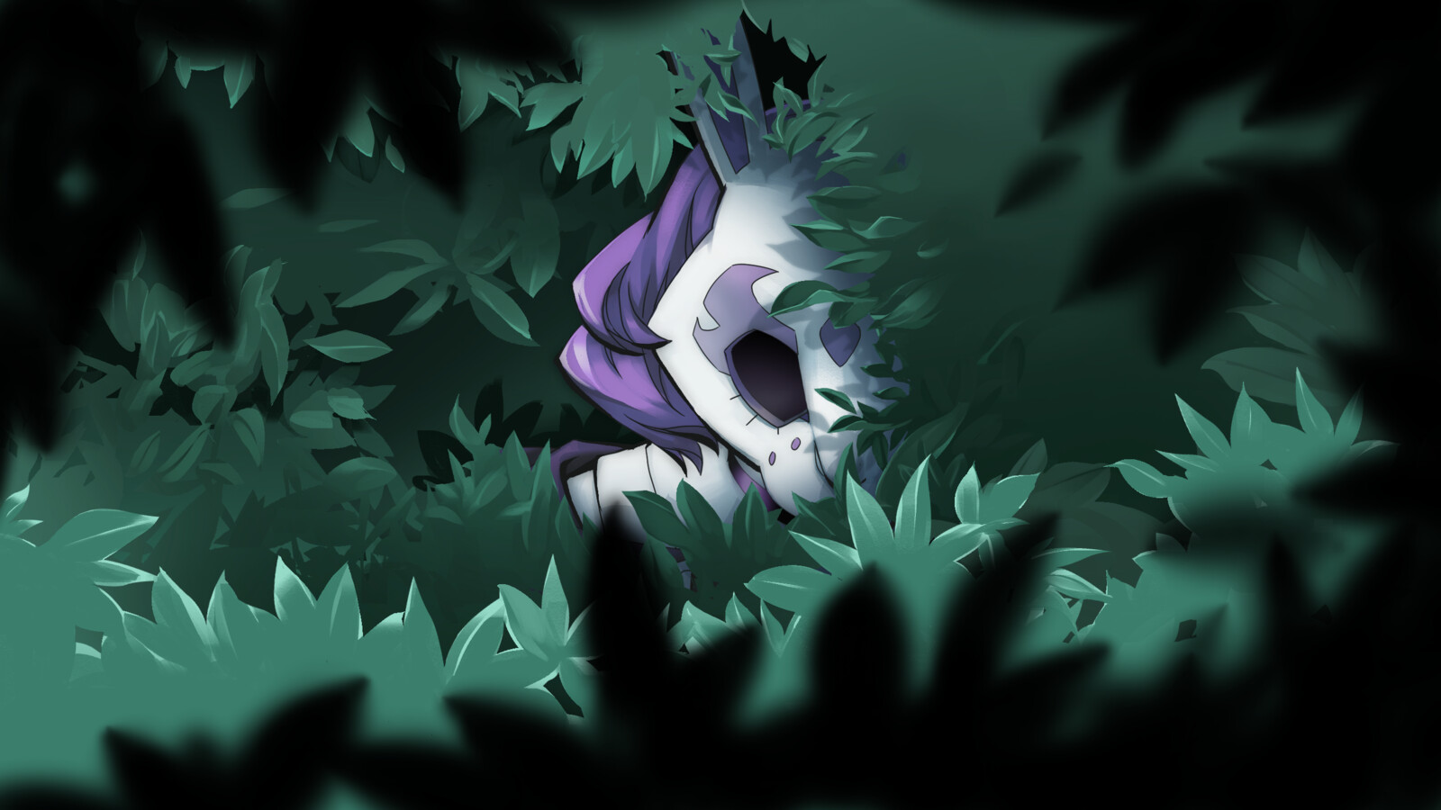 Another mini-scene: Violet peekin'