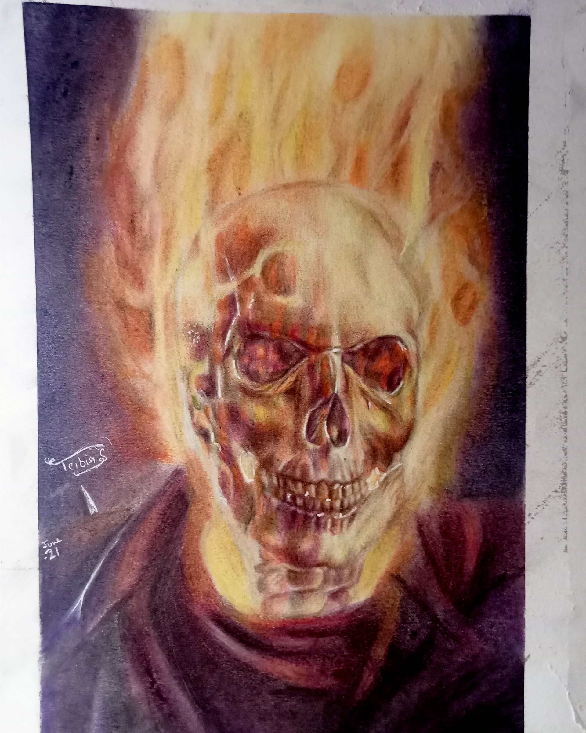 Ghost Rider Drawing by Tom Russick - Pixels